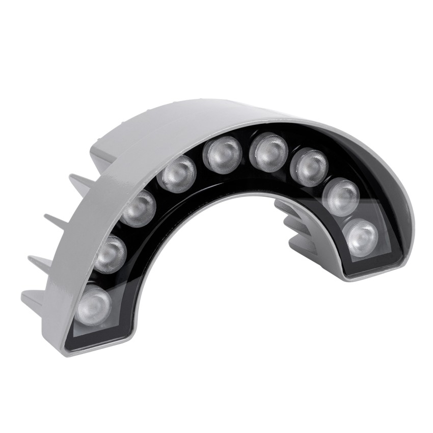 GLOBOSTAR® TREELIGHT-WINA  Κυρτή Μπάρα Φωτισμού Wall Washer για Φυτά - Δέντρα LED 9W 990lm 30° DC 24V Αδιάβροχο IP65 Θερμό Λευκό 2700K Dimmable - Γκρι Ανθρακί - Μ20.5 x Π5.5 x Υ11cm