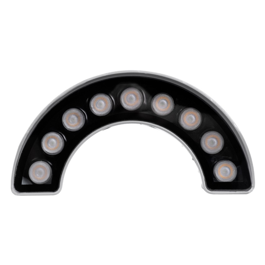 GLOBOSTAR® TREELIGHT-WINA  Κυρτή Μπάρα Φωτισμού Wall Washer για Φυτά - Δέντρα LED 9W 990lm 30° DC 24V Αδιάβροχο IP65 Θερμό Λευκό 2700K Dimmable - Γκρι Ανθρακί - Μ20.5 x Π5.5 x Υ11cm