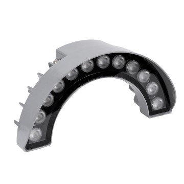 GLOBOSTAR® TREELIGHT-WINA  Κυρτή Μπάρα Φωτισμού Wall Washer για Φυτά - Δέντρα LED 12W 1320lm 30° DC 24V Αδιάβροχο IP65 Θερμό Λευκό 2700K Dimmable - Γκρι Ανθρακί - Μ23.5 x Π7.5 x Υ12cm