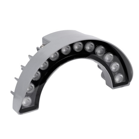 GLOBOSTAR® TREELIGHT-WINA  Κυρτή Μπάρα Φωτισμού Wall Washer για Φυτά - Δέντρα LED 12W 1320lm 30° DC 24V Αδιάβροχο IP65 Θερμό Λευκό 2700K Dimmable - Γκρι Ανθρακί - Μ23.5 x Π7.5 x Υ12cm
