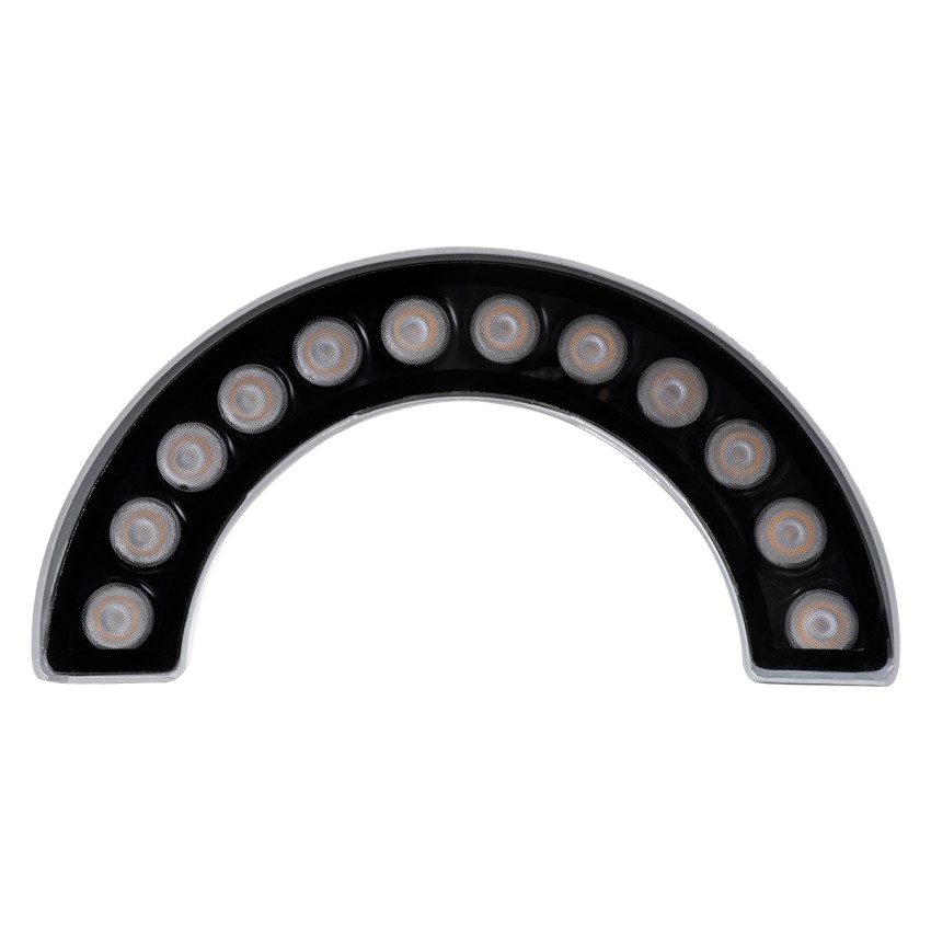 GLOBOSTAR® TREELIGHT-WINA  Κυρτή Μπάρα Φωτισμού Wall Washer για Φυτά - Δέντρα LED 12W 1320lm 30° DC 24V Αδιάβροχο IP65 Θερμό Λευκό 2700K Dimmable - Γκρι Ανθρακί - Μ23.5 x Π7.5 x Υ12cm