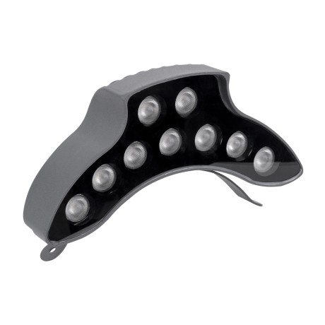 GLOBOSTAR® TREELIGHT-PINA  Κυρτή Μπάρα Φωτισμού Wall Washer για Φυτά - Δέντρα LED 9W 990lm 30° DC 24V Αδιάβροχο IP65 Θερμό Λευκό 2700K Dimmable - Γκρι Ανθρακί - Μ20.5 x Π5.5 x Υ12cm