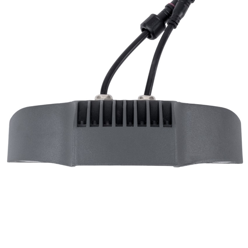 GLOBOSTAR® TREELIGHT-PINA  Κυρτή Μπάρα Φωτισμού Wall Washer για Φυτά - Δέντρα LED 12W 1320lm 30° DC 24V Αδιάβροχο IP65 Θερμό Λευκό 2700K Dimmable - Γκρι Ανθρακί - Μ20.5 x Π5.5 x Υ12cm