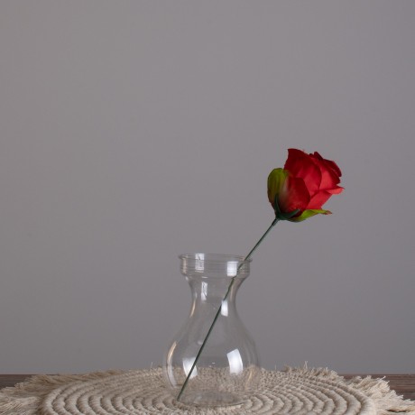 GRACE  Διακοσμητικό Βάζο Πλαστικό Διάφανο Φ9 x Υ13cm