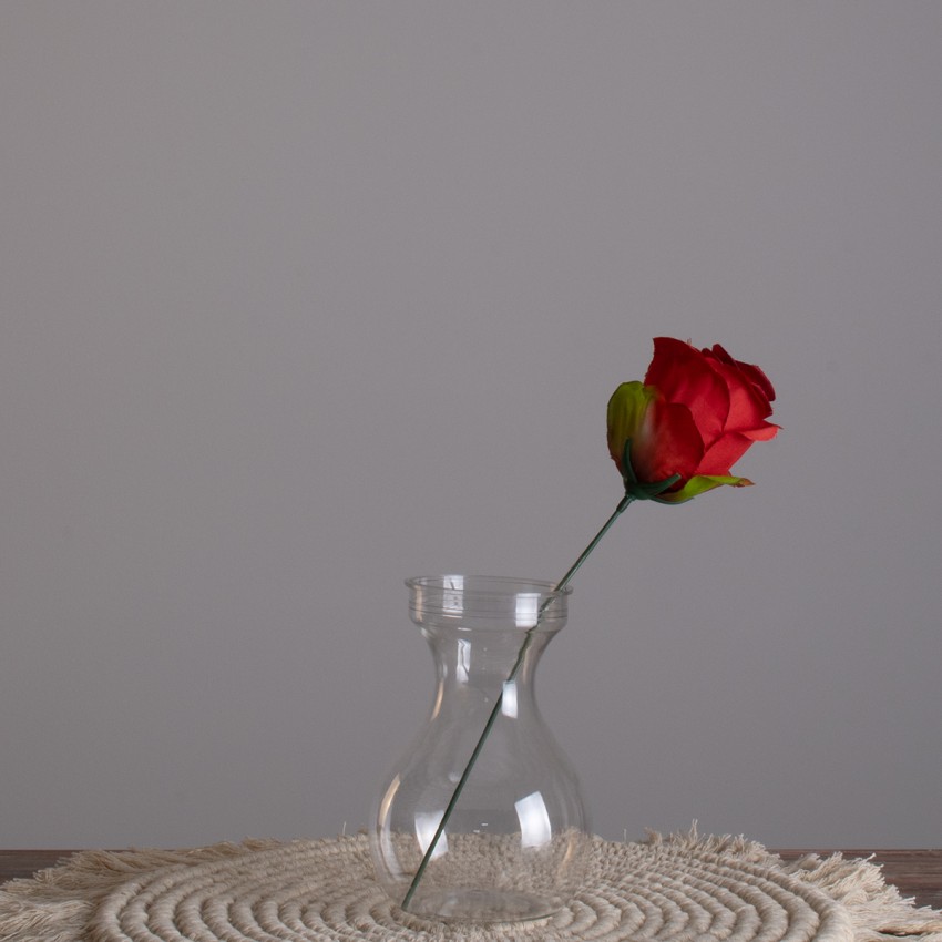 GRACE  Διακοσμητικό Βάζο Πλαστικό Διάφανο Φ9 x Υ13cm