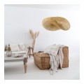 GLOBOSTAR® MEXICO  Boho Κρεμαστό Φωτιστικό Οροφής με Ντουί 1 x E27 AC 220-240V IP20 - Μπεζ - Μ65 x Π46 x Υ30cm