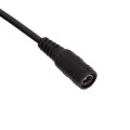 Καλώδιο Τροφοδοσίας DC 2 Μέτρων από Female 2.1x5.5mm σε 2 x 0.3mm Ατερμάτιστο Καλώδιο Μ200 x Π1.1cm Μαύρο