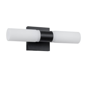 ANAIS  Μοντέρνο Φωτιστικό Τοίχου - Απλίκα Καθρέπτη Μπάνιου - Πίνακα 2 x G9 270° AC 220-240V IP44 Μ34 x Π12 x Υ11cm - Μαύρο