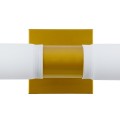 GLOBOSTAR® ANAIS  Μοντέρνο Φωτιστικό Τοίχου - Απλίκα Καθρέπτη Μπάνιου με Ντουί 2 x G9 AC 220-240V IP44 - Χρυσό Βούρτσας & Λευκό - Μ34 x Π12 x Υ11cm