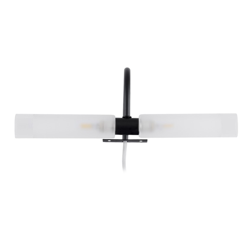 FLORA  Μοντέρνο Φωτιστικό Τοίχου - Απλίκα Καθρέπτη Μπάνιου - Πίνακα 2 x G9 270° AC 220-240V IP44 Μ31 x Π13 x Υ12cm - Μαύρο