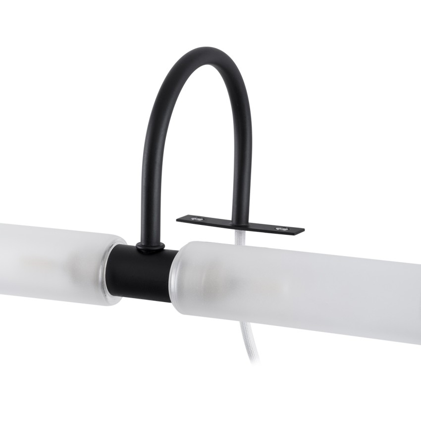 FLORA  Μοντέρνο Φωτιστικό Τοίχου - Απλίκα Καθρέπτη Μπάνιου - Πίνακα 2 x G9 270° AC 220-240V IP44 Μ31 x Π13 x Υ12cm - Μαύρο