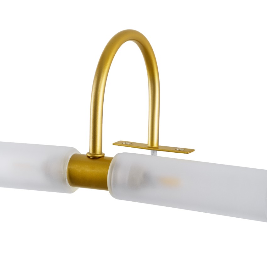 FLORA  Μοντέρνο Φωτιστικό Τοίχου - Απλίκα Καθρέπτη Μπάνιου - Πίνακα 2 x G9 270° AC 220-240V IP44 Μ31 x Π13 x Υ12cm - Χρυσό