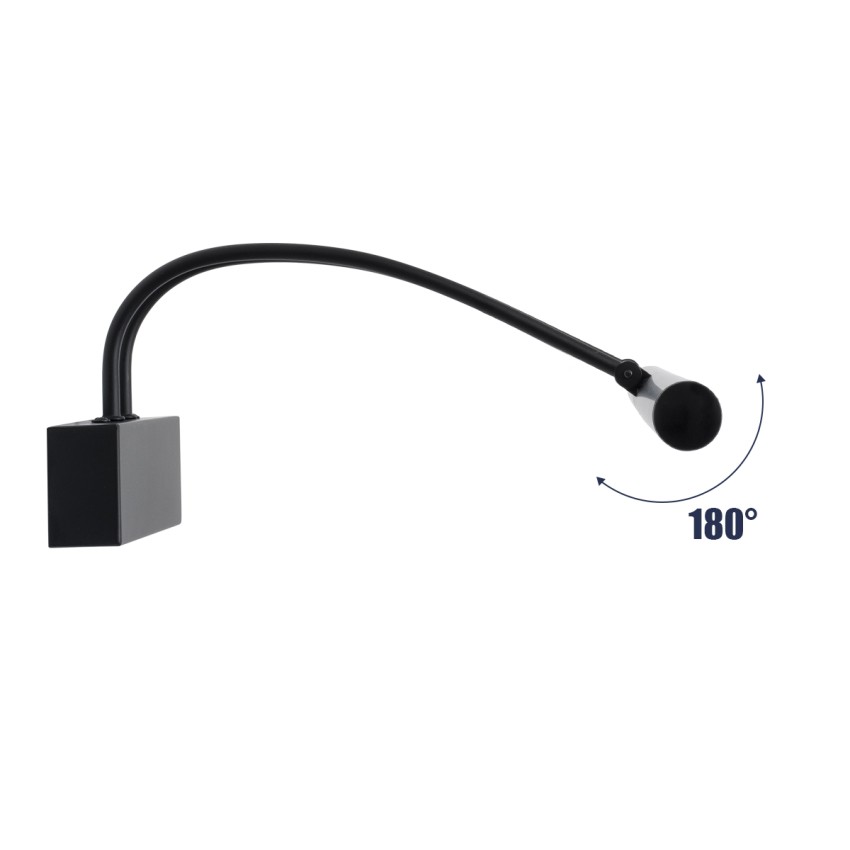 GLOBOSTAR® LAURA  Μοντέρνο Φωτιστικό Τοίχου - Απλίκα Καθρέπτη Μπάνιου LED 12W 1400lm 120° AC 220-240V IP20 Φυσικό Λευκό 4500K - Bridgelux SMD Chip - Μαύρο Ματ - Μ60 x Π27 x Υ13cm