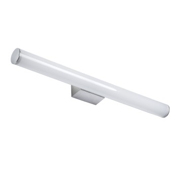 GLOBOSTAR® MABEL  Μοντέρνο Φωτιστικό Τοίχου - Απλίκα Καθρέπτη Μπάνιου LED 12W 1400lm 240° AC 220-240V IP20 Φυσικό Λευκό 4500K - Bridgelux SMD Chip - Νίκελ Χρώμιο - Μ60 x Π10 x Υ5cm