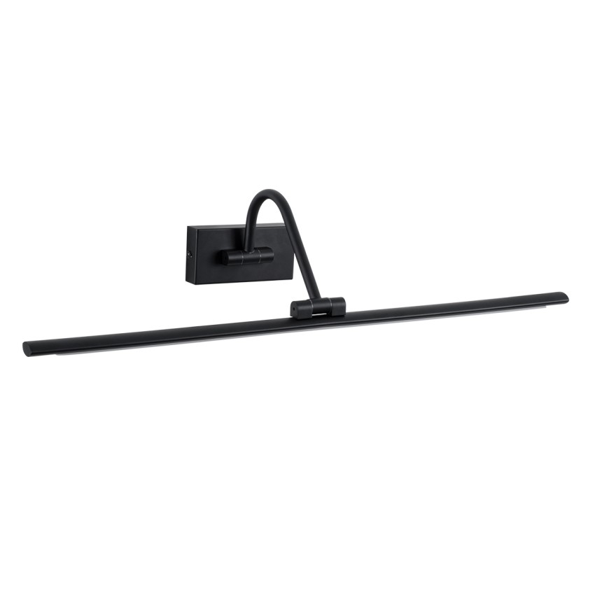 GLOBOSTAR® MIRA  Μοντέρνο Φωτιστικό Τοίχου - Απλίκα Καθρέπτη Μπάνιου LED 12W 1400lm 120° AC 220-240V IP20 Φυσικό Λευκό 4500K - Bridgelux SMD Chip - Μαύρο Ματ - Μ60 x Π20 x Υ13cm