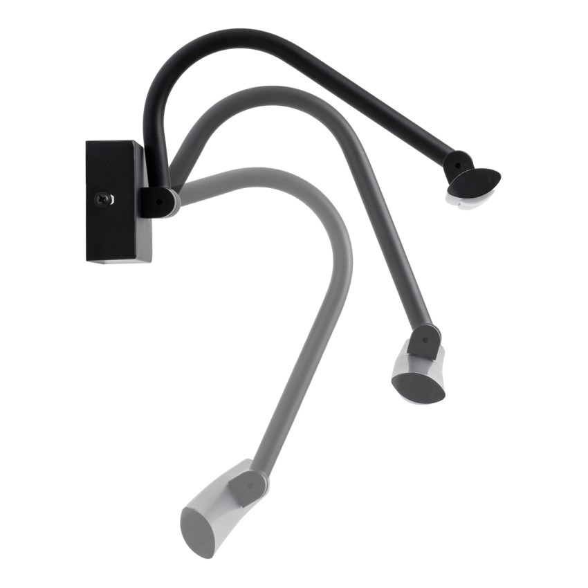 GLOBOSTAR® MIRA  Μοντέρνο Φωτιστικό Τοίχου - Απλίκα Καθρέπτη Μπάνιου LED 12W 1400lm 120° AC 220-240V IP20 Φυσικό Λευκό 4500K - Bridgelux SMD Chip - Μαύρο Ματ - Μ60 x Π20 x Υ13cm