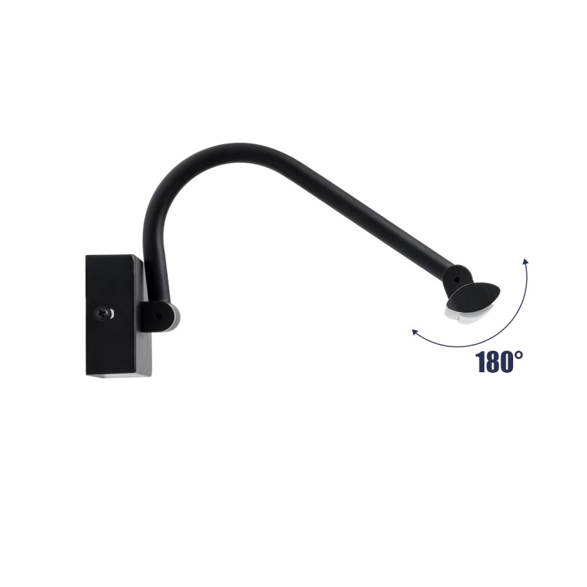 GLOBOSTAR® MIRA  Μοντέρνο Φωτιστικό Τοίχου - Απλίκα Καθρέπτη Μπάνιου LED 12W 1400lm 120° AC 220-240V IP20 Φυσικό Λευκό 4500K - Bridgelux SMD Chip - Μαύρο Ματ - Μ60 x Π20 x Υ13cm