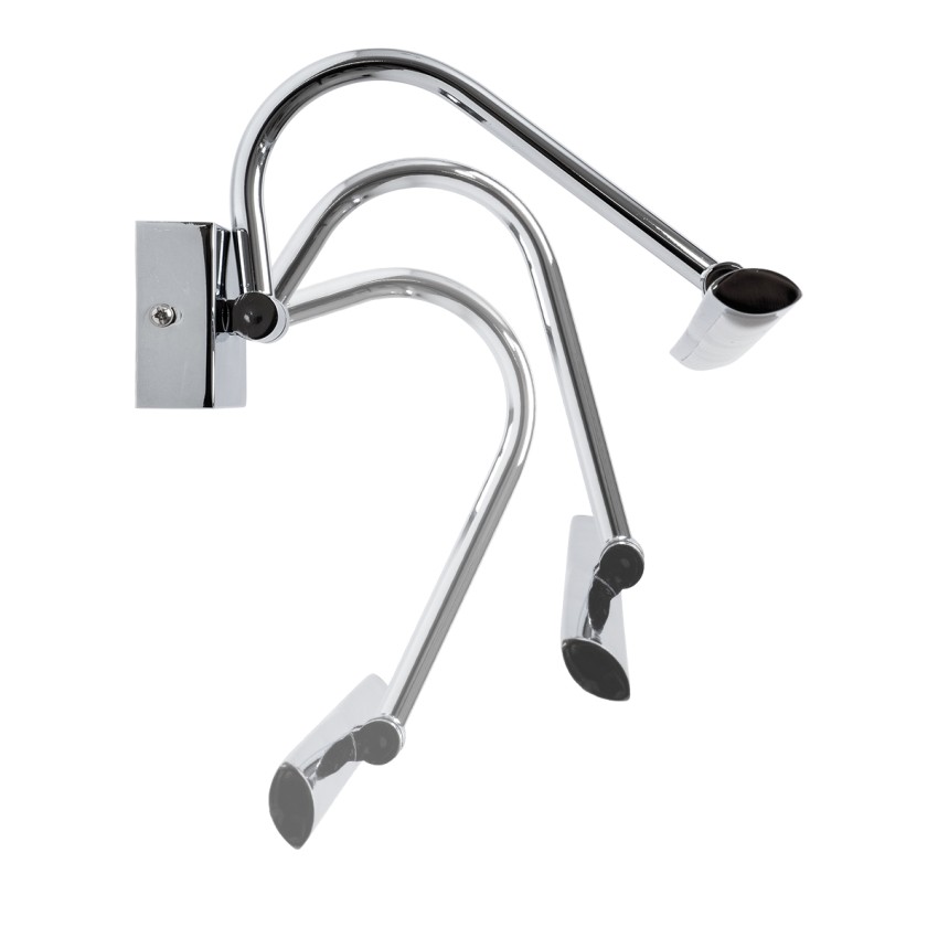 GLOBOSTAR® MIRA  Μοντέρνο Φωτιστικό Τοίχου - Απλίκα Καθρέπτη Μπάνιου LED 12W 1400lm 120° AC 220-240V IP20 Φυσικό Λευκό 4500K - Bridgelux SMD Chip - Νίκελ Χρώμιο - Μ60 x Π20 x Υ13cm