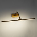 GLOBOSTAR® MIRA  Μοντέρνο Φωτιστικό Τοίχου - Απλίκα Καθρέπτη Μπάνιου LED 12W 1400lm 120° AC 220-240V IP44 Φυσικό Λευκό 4500K - Lumileds SMD Chip & TÜV SÜD Driver - Χάλκινο - Μ60 x Π20 x Υ13cm