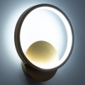 GLOBOSTAR® TED  Μοντέρνο Φωτιστικό Τοίχου - Απλίκα LED 9W 1080lm 300° AC 220-240V IP20 Ρυθμιζόμενο Λευκό CCT με On/Off 2700K/4500K/6000K - Lumileds SMD Chip - Χρυσό Βούρτσας - Μ20 x Π5.5 x Υ23cm
