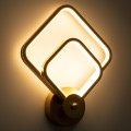 GLOBOSTAR® ANNA  Μοντέρνο Φωτιστικό Τοίχου - Απλίκα LED 15W 1800lm 300° AC 220-240V IP20 Ρυθμιζόμενο Λευκό CCT με On/Off 2700K/4500K/6000K - Lumileds SMD Chip - Χρυσό Βούρτσας - Μ25 x Π8 x Υ30cm