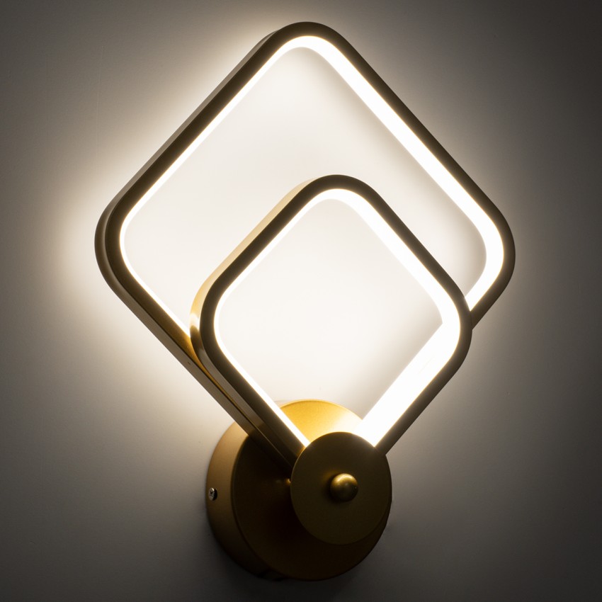 GLOBOSTAR® ANNA  Μοντέρνο Φωτιστικό Τοίχου - Απλίκα LED 15W 1800lm 300° AC 220-240V IP20 Ρυθμιζόμενο Λευκό CCT με On/Off 2700K/4500K/6000K - Lumileds SMD Chip - Χρυσό Βούρτσας - Μ25 x Π8 x Υ30cm
