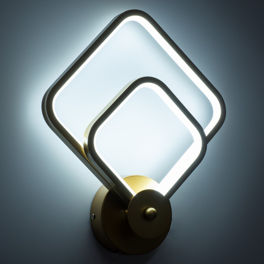 GLOBOSTAR® ANNA  Μοντέρνο Φωτιστικό Τοίχου - Απλίκα LED 15W 1800lm 300° AC 220-240V IP20 Ρυθμιζόμενο Λευκό CCT με On/Off 2700K/4500K/6000K - Lumileds SMD Chip - Χρυσό Βούρτσας - Μ25 x Π8 x Υ30cm