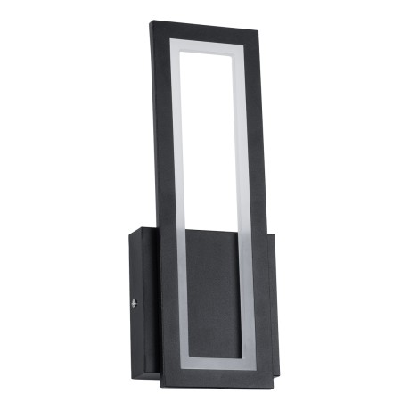 TIARA  Φωτιστικό Τοίχου - Απλίκα Design LED CCT 12W 1440lm 360° AC 220-240V - Εναλλαγή Φωτισμού μέσω Διακόπτη On/Off All In One Ψυχρό 6000k+Φυσικό 4500k+Θερμό 2700k Μ12.5 x Π4 x Υ32cm - Μαύρο
