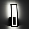 TIARA  Φωτιστικό Τοίχου - Απλίκα Design LED CCT 12W 1440lm 360° AC 220-240V - Εναλλαγή Φωτισμού μέσω Διακόπτη On/Off All In One Ψυχρό 6000k+Φυσικό 4500k+Θερμό 2700k Μ12.5 x Π4 x Υ32cm - Μαύρο