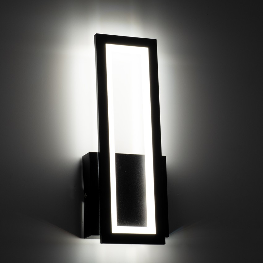 TIARA  Φωτιστικό Τοίχου - Απλίκα Design LED CCT 12W 1440lm 360° AC 220-240V - Εναλλαγή Φωτισμού μέσω Διακόπτη On/Off All In One Ψυχρό 6000k+Φυσικό 4500k+Θερμό 2700k Μ12.5 x Π4 x Υ32cm - Μαύρο