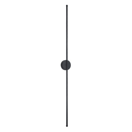 GLOBOSTAR® DIADEM  Μοντέρνο Φωτιστικό Τοίχου - Απλίκα LED 18W 2160lm 120° AC 220-240V IP20 Ρυθμιζόμενο Λευκό CCT με On/Off 2700K/4500K/6000K - Lumileds SMD Chip - Μαύρο Ματ - Μ10 x Π4 x Υ120cm