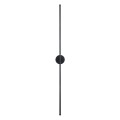 GLOBOSTAR® DIADEM  Μοντέρνο Φωτιστικό Τοίχου - Απλίκα LED 18W 2160lm 120° AC 220-240V IP20 Ρυθμιζόμενο Λευκό CCT με On/Off 2700K/4500K/6000K - Lumileds SMD Chip - Μαύρο Ματ - Μ10 x Π4 x Υ120cm