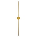 GLOBOSTAR® DIADEM  Μοντέρνο Φωτιστικό Τοίχου - Απλίκα LED 18W 2160lm 120° AC 220-240V IP20 Ρυθμιζόμενο Λευκό CCT με On/Off 2700K/4500K/6000K - Lumileds SMD Chip - Χρυσό Βούρτσας - Μ10 x Π4 x Υ120cm