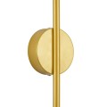 GLOBOSTAR® DIADEM  Μοντέρνο Φωτιστικό Τοίχου - Απλίκα LED 18W 2160lm 120° AC 220-240V IP20 Ρυθμιζόμενο Λευκό CCT με On/Off 2700K/4500K/6000K - Lumileds SMD Chip - Χρυσό Βούρτσας - Μ10 x Π4 x Υ120cm