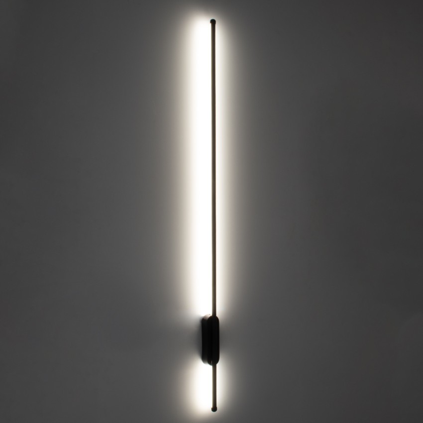 HARLEM  Φωτιστικό Τοίχου - Απλίκα Design LED CCT 18W 2160lm 120° AC 220-240V - Εναλλαγή Φωτισμού μέσω Διακόπτη On/Off All In One Ψυχρό 6000k+Φυσικό 4500k+Θερμό 2700k Μ5 x Π4 x Υ120cm - Μαύρο
