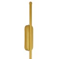 GLOBOSTAR® HARLEM  Μοντέρνο Φωτιστικό Τοίχου - Απλίκα LED 18W 2160lm 120° AC 220-240V IP20 Ρυθμιζόμενο Λευκό CCT με On/Off 2700K/4500K/6000K - Lumileds SMD Chip - Χρυσό Βούρτσας - Μ5 x Π4 x Υ120cm