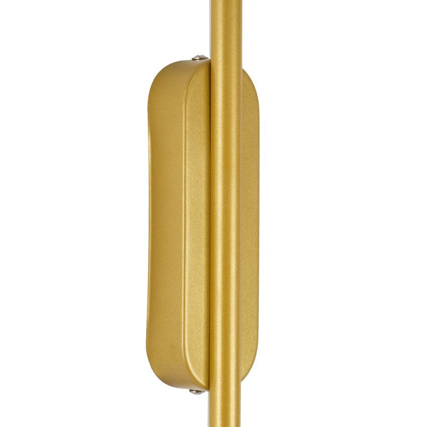 GLOBOSTAR® HARLEM  Μοντέρνο Φωτιστικό Τοίχου - Απλίκα LED 18W 2160lm 120° AC 220-240V IP20 Ρυθμιζόμενο Λευκό CCT με On/Off 2700K/4500K/6000K - Lumileds SMD Chip - Χρυσό Βούρτσας - Μ5 x Π4 x Υ120cm