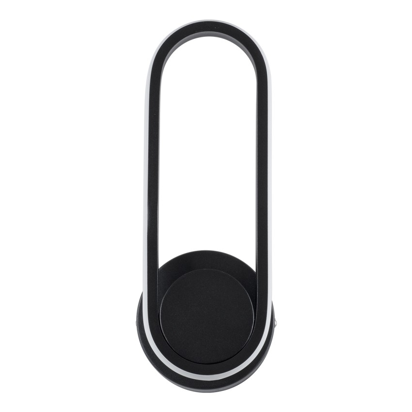 GLOBOSTAR® DALLAS  Μοντέρνο Φωτιστικό Τοίχου - Απλίκα LED 12W 1440lm 360° AC 220-240V IP20 Ρυθμιζόμενο Λευκό CCT με On/Off 2700K/4500K/6000K - Lumileds SMD Chip - Μαύρο Ματ - Μ12 x Π6.5 x Υ32cm