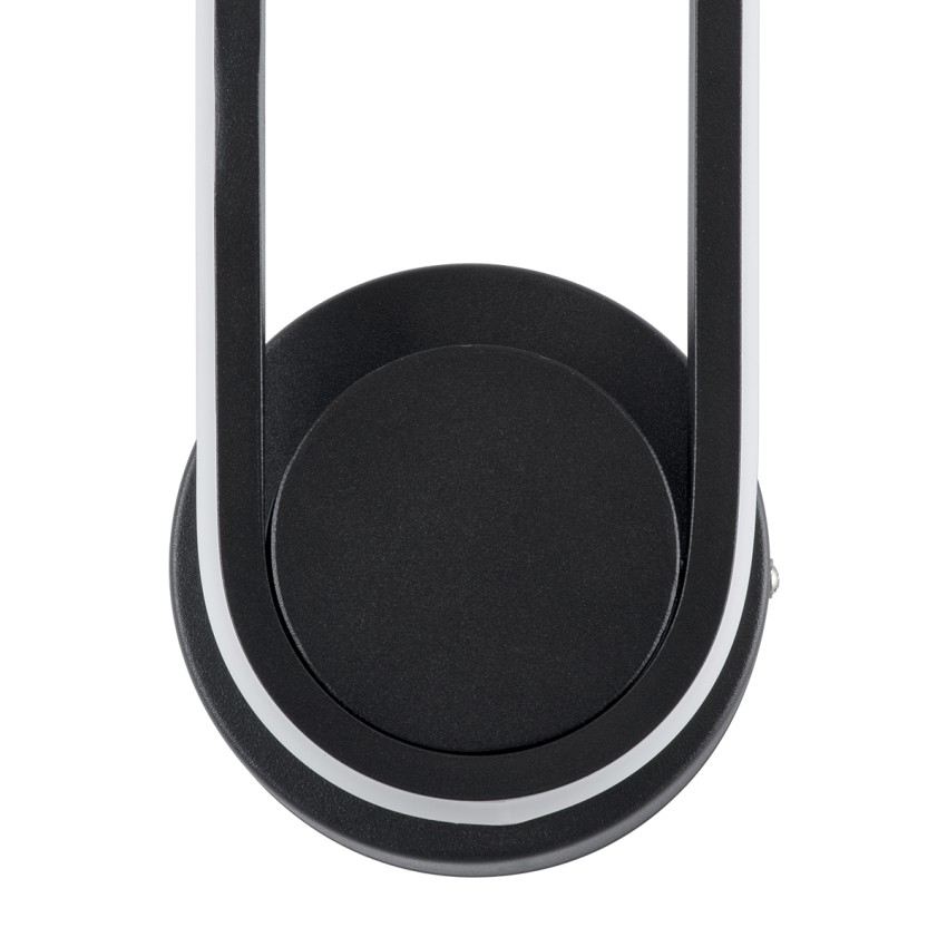 GLOBOSTAR® DALLAS  Μοντέρνο Φωτιστικό Τοίχου - Απλίκα LED 12W 1440lm 360° AC 220-240V IP20 Ρυθμιζόμενο Λευκό CCT με On/Off 2700K/4500K/6000K - Lumileds SMD Chip - Μαύρο Ματ - Μ12 x Π6.5 x Υ32cm