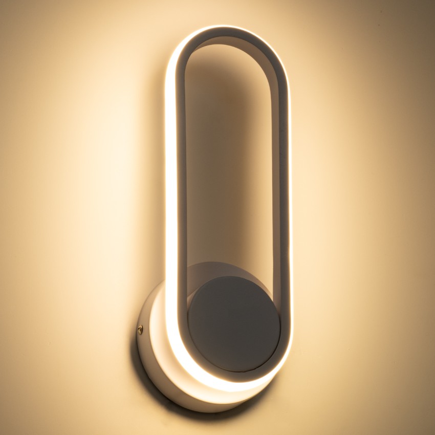 DALLAS  Φωτιστικό Τοίχου - Απλίκα Design LED CCT 12W 1440lm 360° AC 220-240V - Εναλλαγή Φωτισμού μέσω Διακόπτη On/Off All In One Ψυχρό 6000k+Φυσικό 4500k+Θερμό 2700k Μ12 x Π6.5 x Υ32cm - Λευκό