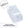 Ενωτικός Σύνδεσμος για Μονόχρωμη Ταινία LED 8mm 2 PIN σε Μονόχρωμη Ταινία LED 8mm 2 PIN Μ1.7 x Π1.1 x Υ0.7cm Διάφανο