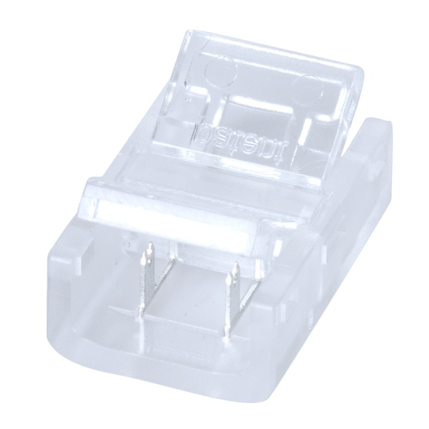 Ενωτικός Σύνδεσμος για Μονόχρωμη Ταινία LED 10mm 2 PIN σε Μονόχρωμη Ταινία LED 10mm 2 PIN Μ1.9 x Π1.3 x Υ0.7cm Διάφανο