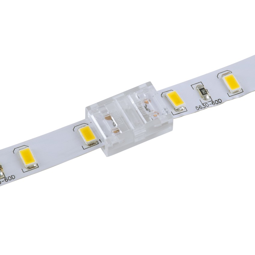 Ενωτικός Σύνδεσμος για Μονόχρωμη Ταινία LED 10mm 2 PIN σε Μονόχρωμη Ταινία LED 10mm 2 PIN Μ1.9 x Π1.3 x Υ0.7cm Διάφανο