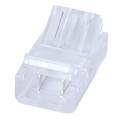 Ενωτικός Σύνδεσμος για Μονόχρωμη Ταινία LED 10mm 2 PIN σε Καλώδιο Τροφοδοσίας Ατερμάτιστο 2 PIN Μ2.1 x Π1.3 x Υ0.7cm Διάφανο