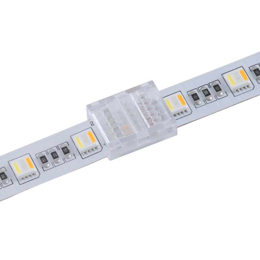 GLOBOSTAR® STRIPCON  Ταχυσύνδεσμος για RGBW+WW Ταινία LED 12mm σε 12mm IP20 - Διάφανο - Μ1.9 x Π1.6 x Υ0.7cm