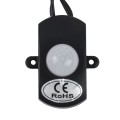 GLOBOSTAR® SENSORE  Ανιχνευτής PIR / Αισθητήρας Κίνησης 180° DC 12-24V 6A 144W Max IP20 - Μ30 x Π4 x Υ2.3cm