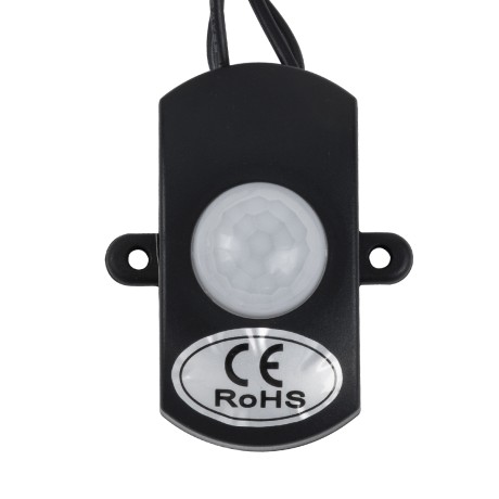 GLOBOSTAR® SENSORE  Ανιχνευτής PIR / Αισθητήρας Κίνησης 180° DC 12-24V 6A 144W Max IP20 - Μ30 x Π4 x Υ2.3cm