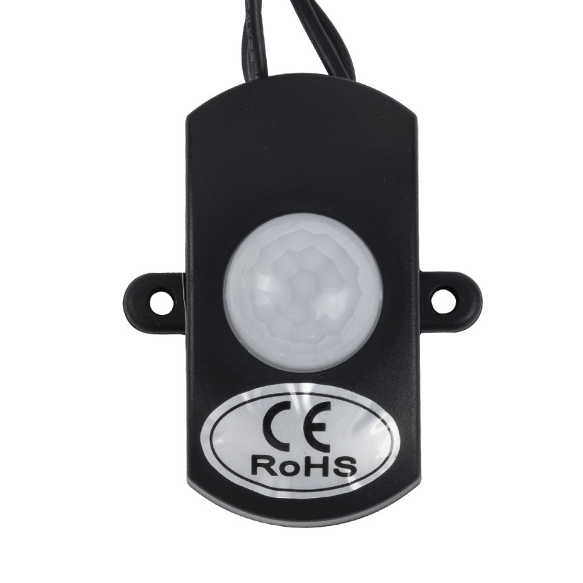 GLOBOSTAR® SENSORE  Ανιχνευτής PIR / Αισθητήρας Κίνησης 180° DC 12-24V 6A 144W Max IP20 - Μ30 x Π4 x Υ2.3cm