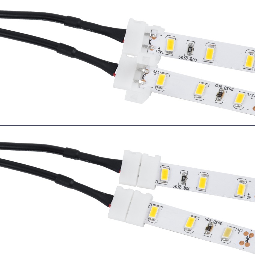 Καλώδιο Τροφοδοσίας DC για 2 Ταινίες LED από Female 2.1x5.5 σε 2 x 10mm 2 PIN Connector Μ32.3 x Π2 x Υ1cm