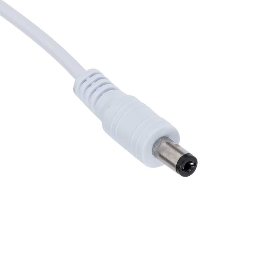 Καλώδιο Τροφοδοσίας DC 2 Μέτρων από Jack Male 2.1x5.5mm σε 2 x 0.3mm Ατερμάτιστο Καλώδιο Μ200 x Π1.1cm Λευκό